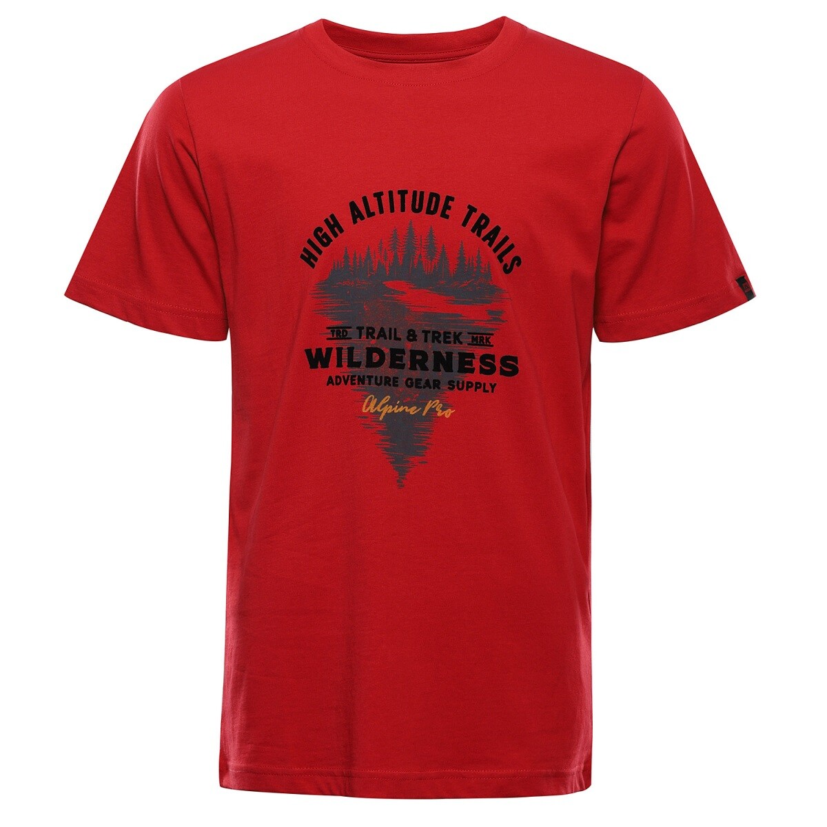Pánské bavlněné triko alpine pro domen červená xs