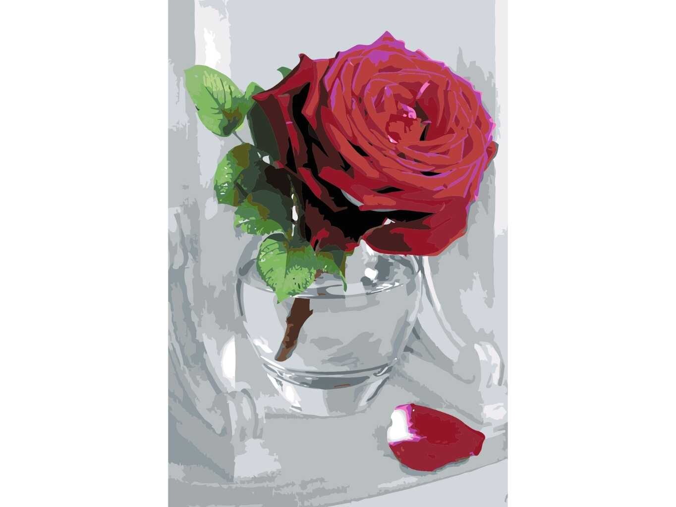 MALUJEŠ Malování podle čísel - MARIANNA LOKSHINA - RŮŽE A OKVĚTNÍ LÍSTEK Rozměr: 40x60 cm