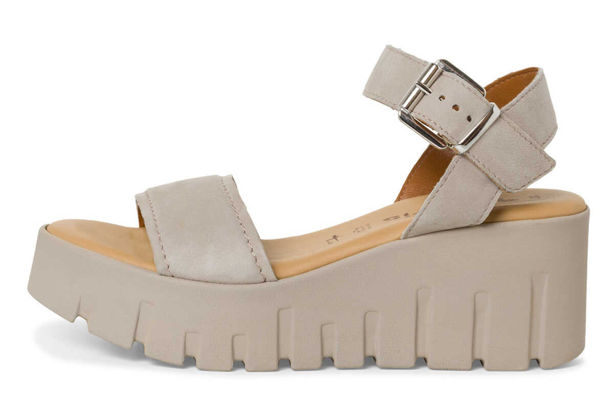 Tamaris 1-28712-42-378 Dámské sandály na klínku béžové 37