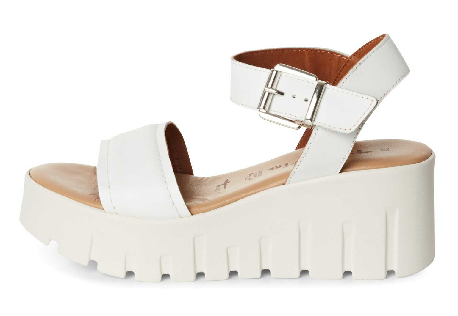 Tamaris 1-28712-42-117 Dámské sandály na klínku bílé 36