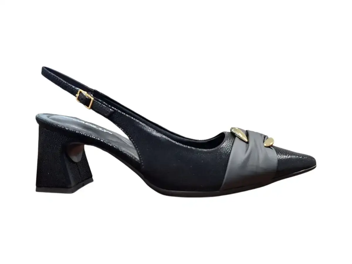 Piccadilly 764020-2 Dámské sandály na podpatku černé 36