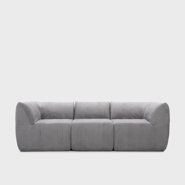 Třímístná sedačka SVELA šedá 746772