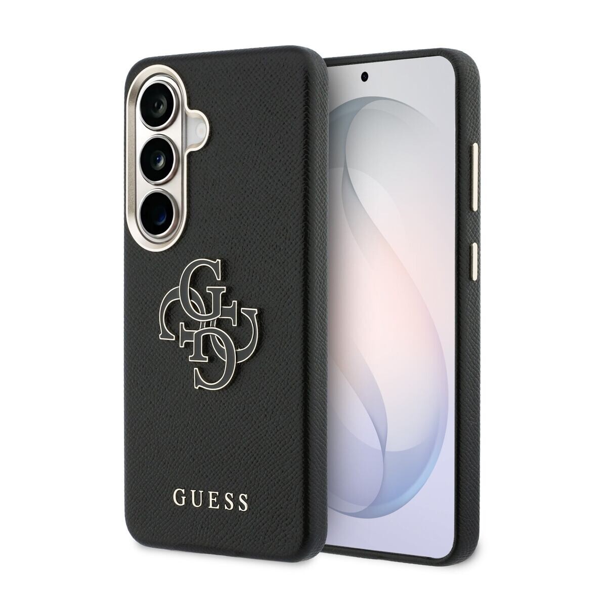 Guess PU 4G Resin Metal Logo Zadní Kryt pro Samsung Galaxy S26 Black GUHCS26S5PS4RGGK