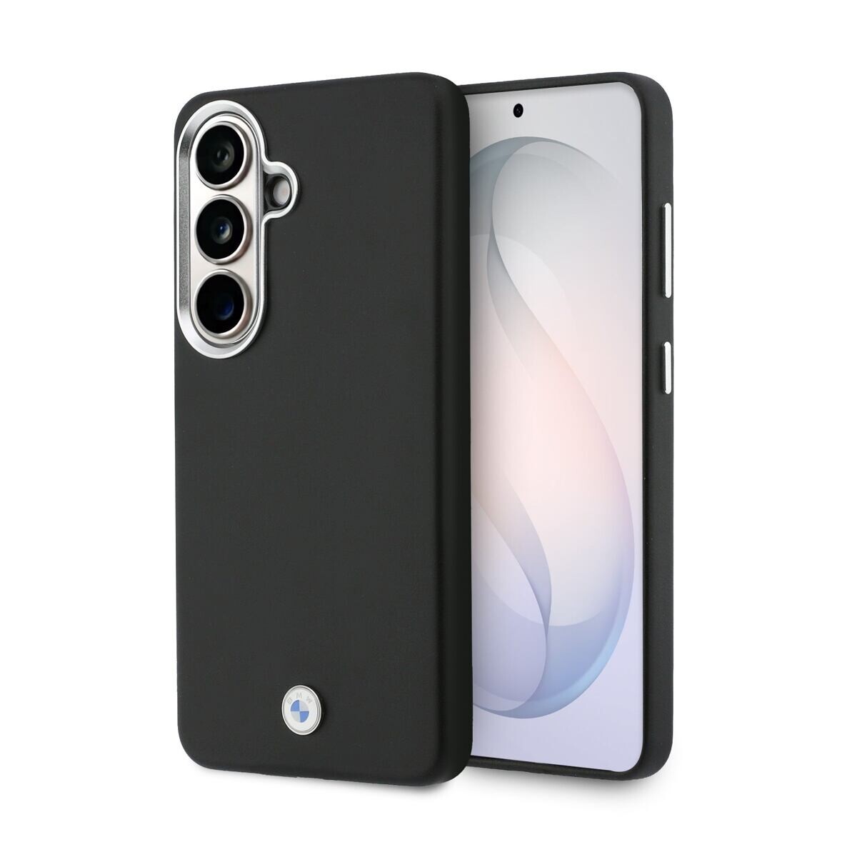 BMW Signature PU Leather Metal Logo Magnetic Zadní kryt pro Samsung Galaxy S26 Black BMHMS26S25PFWKCSK