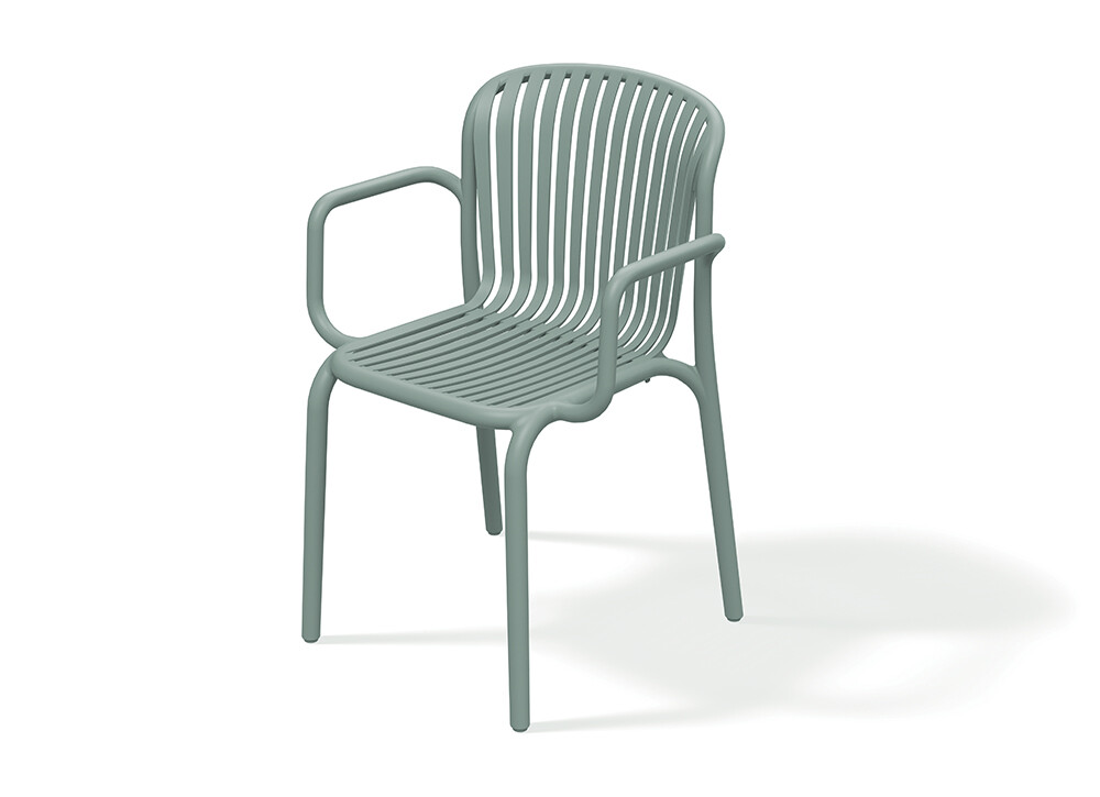 Ferne Židle s područkami BRENE, italská zelená