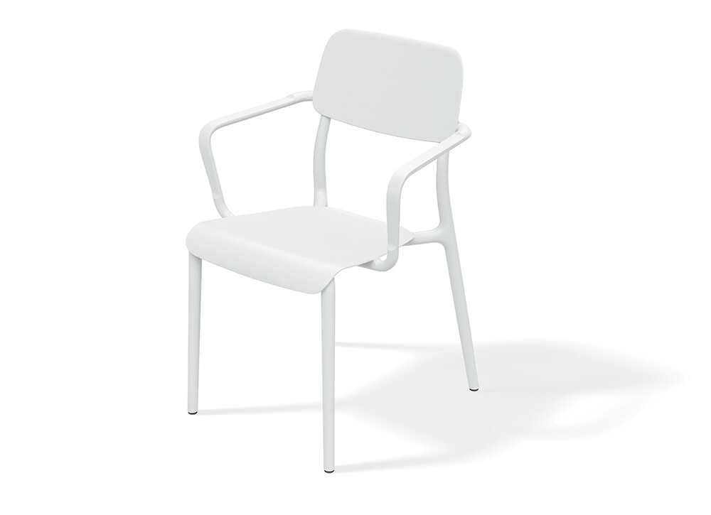 Ferne Židle s područkami RIMO, bílá