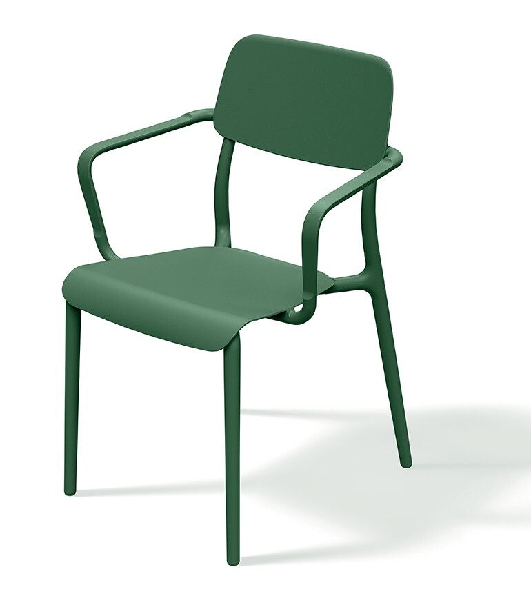 Ferne Židle s područkami RIMO, tmavě zelená