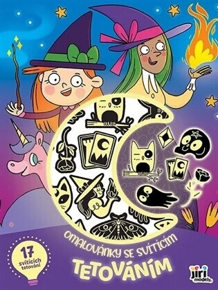 Omalovánky se svítícím tetováním Strašidla a čarodějnice