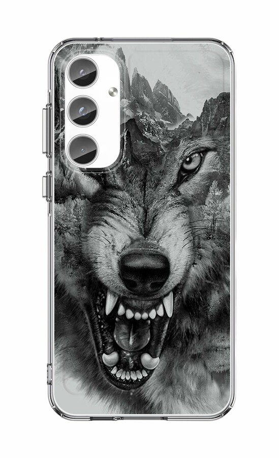 Kryt TopQ Image Samsung A57 5G Image pevný Černobílý vlk 172764