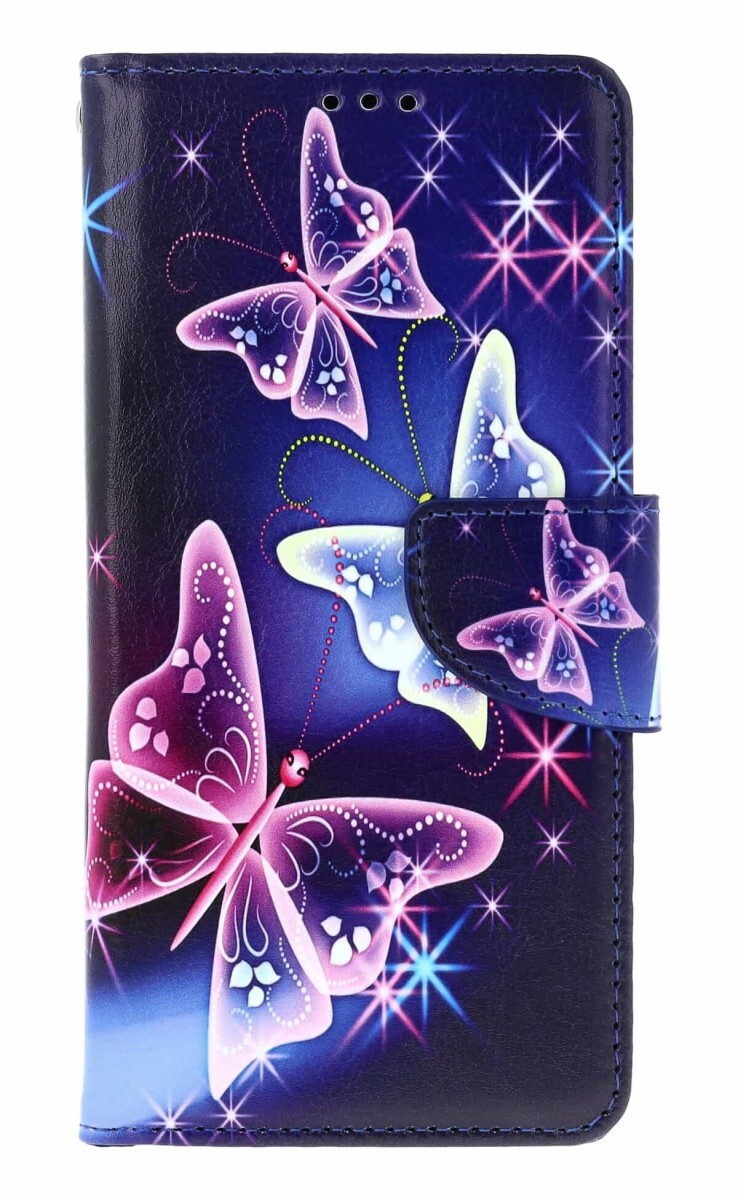 Pouzdro TopQ Samsung A57 Modré s motýlky 172155