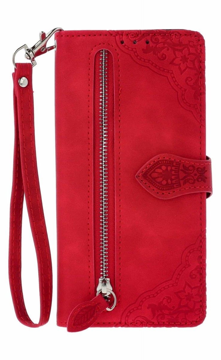 Pouzdro TopQ Xiaomi Redmi 15 knížkové se zipem červené 171753