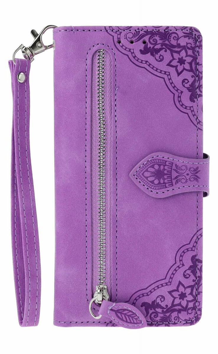 Pouzdro TopQ Xiaomi Redmi Note 15 Pro 5G knížkové se zipem fialové 171759