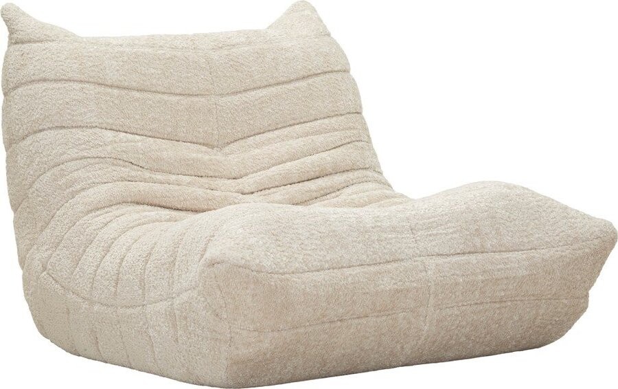 Bílý sedací vak z textilie bouclé Mask – Mauro Ferretti