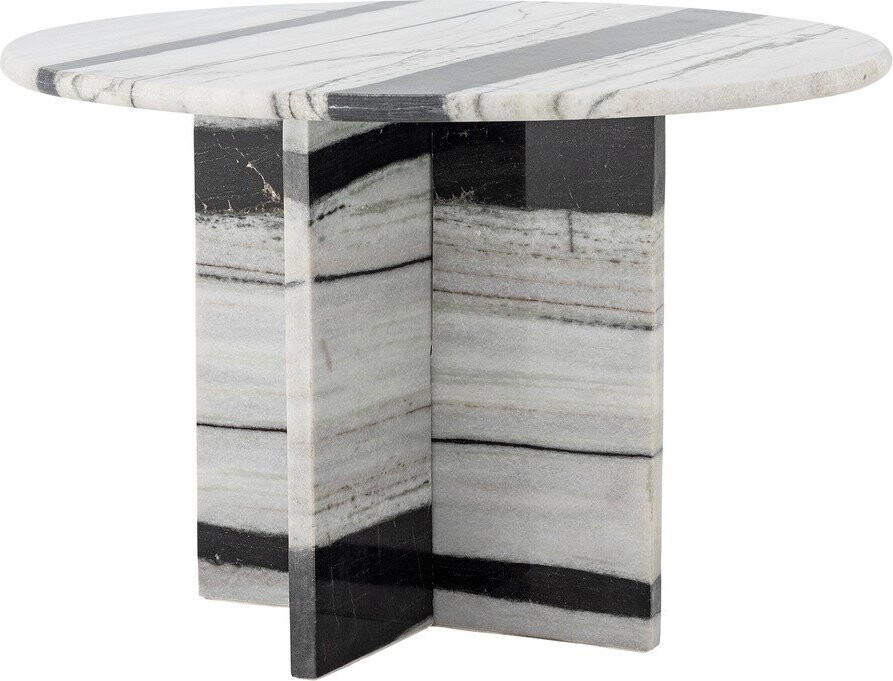 Černobílý mramorový kulatý konferenční stolek ø 61 cm Rosito – Bloomingville
