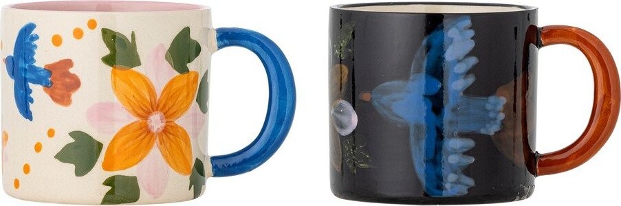 Černé/béžové keramické hrnky v sadě 2 ks 300 ml Maricala – Bloomingville