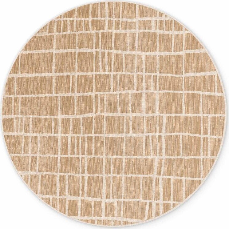 Krémový/v přírodní barvě kulatý vnitřní a venkovní koberec ø 160 cm Haringey Crouch – Ted Baker