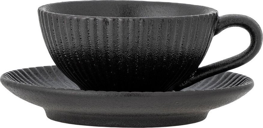 Černý keramický šálek na cappuccino 200 ml Neri – Bloomingville