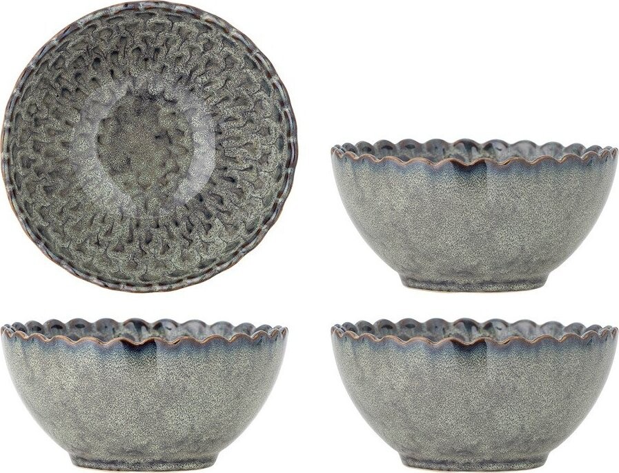 Šedé keramické polévkové misky v sadě 4 ks 625 ml Katrina – Bloomingville