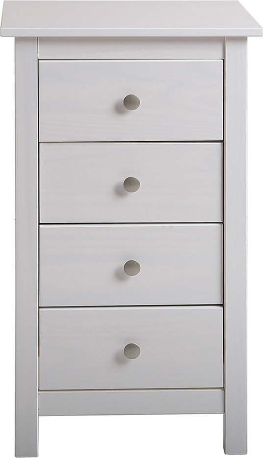 Bílá vysoká komoda z borovicového dřeva 46x80 cm Berna – Marckeric