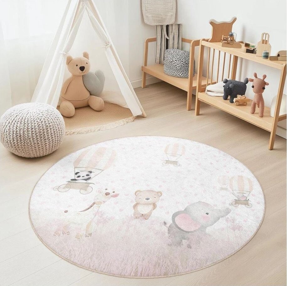 Pratelný dětský hrací koberec ø100 cm Dainty Animals – Mila Home