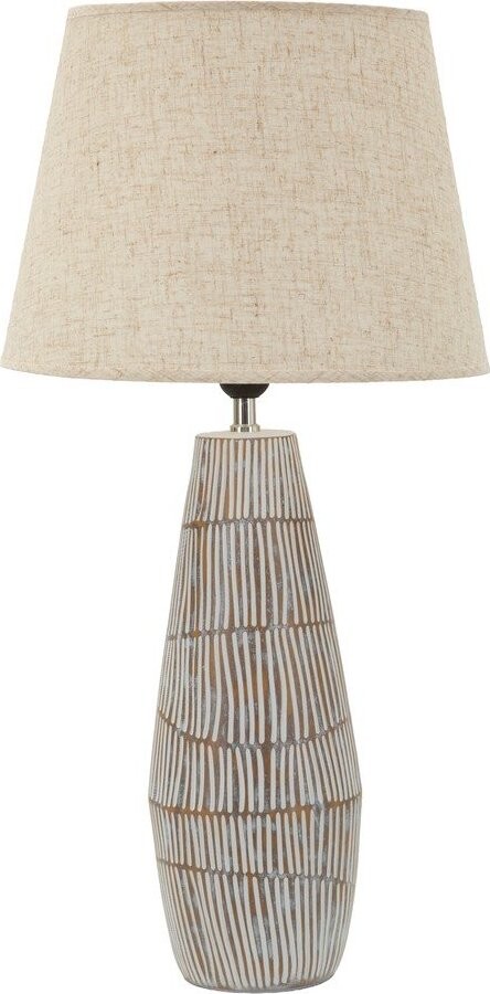 Krémová stolní lampa s textilním stínidlem (výška 69,5 cm) Hanoi – Mauro Ferretti