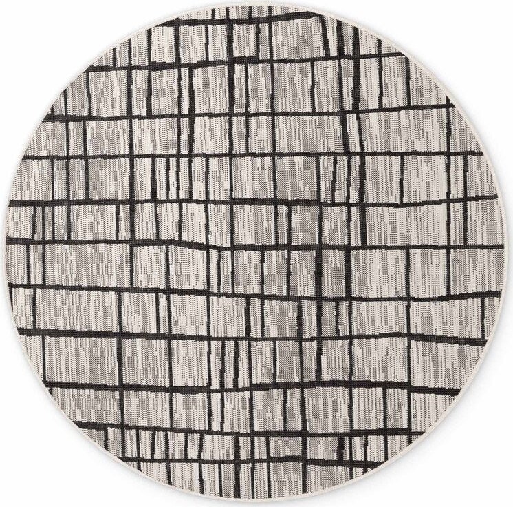 Černý/krémový kulatý vnitřní a venkovní koberec ø 200 cm Haringey Crouch – Ted Baker