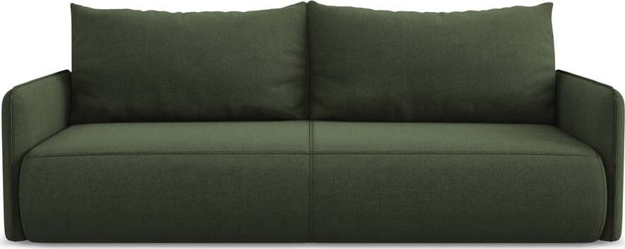 Zelená rozkládací/s úložným prostorem pohovka 216 cm Nanea - II. jakost – Makamii