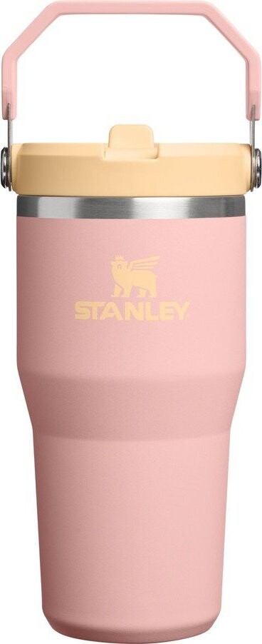 Broskvová termoska z nerezové oceli 600 ml IceFlow™ Flip Straw 2.0 Tumbler Peach Rose – Stanley