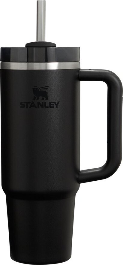 Černá termoska s brčkem z nerezové oceli 890 ml Quencher H2.O FlowState™ Tumbler Black 2.0 – Stanley