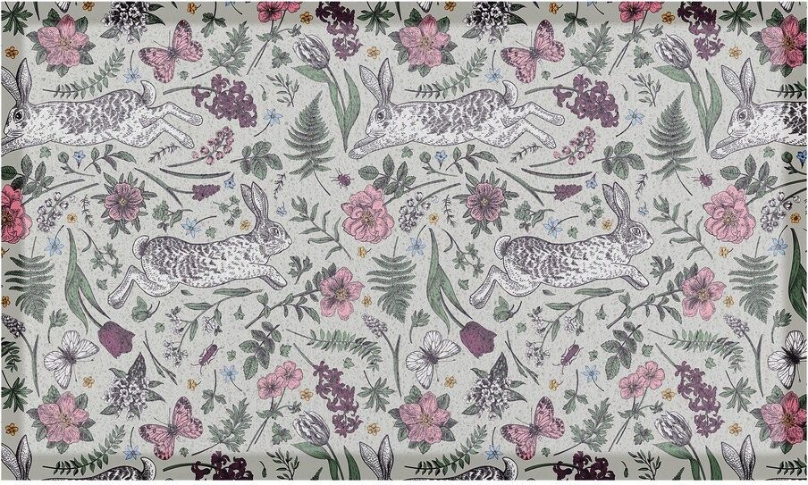 Rohožka z PVC 40x70 cm Hare Wildflowers – Artsy Doormats