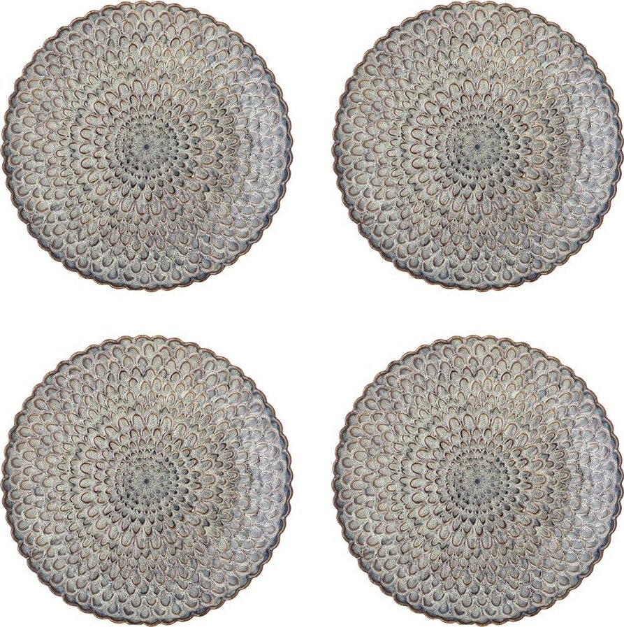 Šedé talíře v sadě 4 ks z kameniny ø 26,5 cm Katrina – Bloomingville