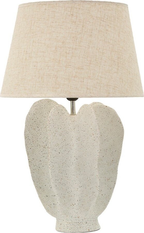 Krémová stolní lampa s textilním stínidlem (výška 63 cm) Ester – Mauro Ferretti