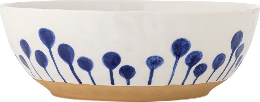 Bílá/modrá keramická mísa ø 28 cm Linora – Bloomingville