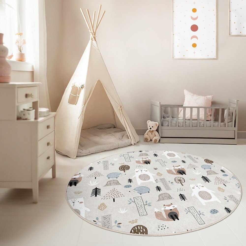 Pratelný dětský hrací koberec ø120 cm Forest Friends – Mila Home