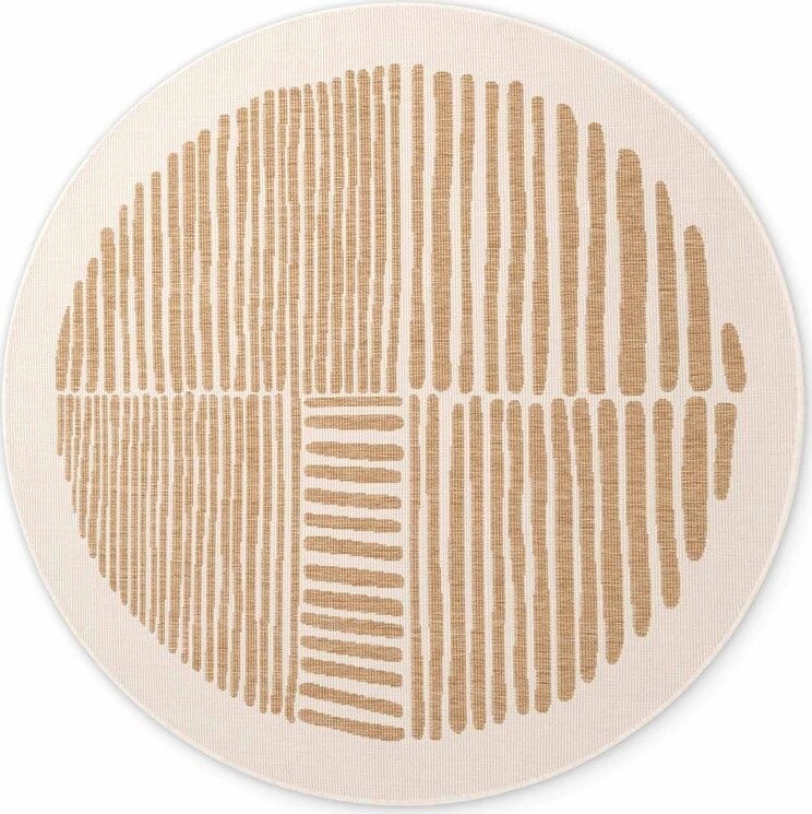 Krémový/v přírodní barvě kulatý vnitřní a venkovní koberec ø 160 cm Haringey Bounds – Ted Baker