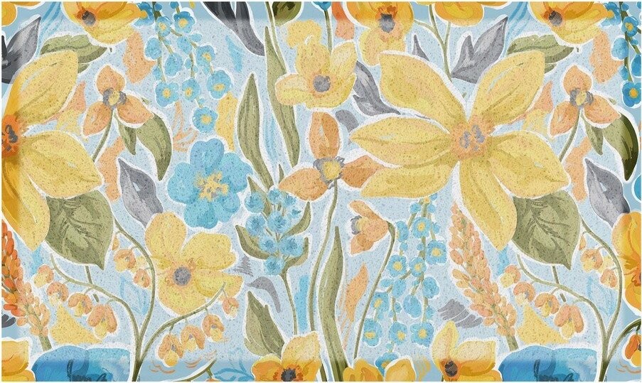 Rohožka z PVC 40x70 cm Flowers – Artsy Doormats