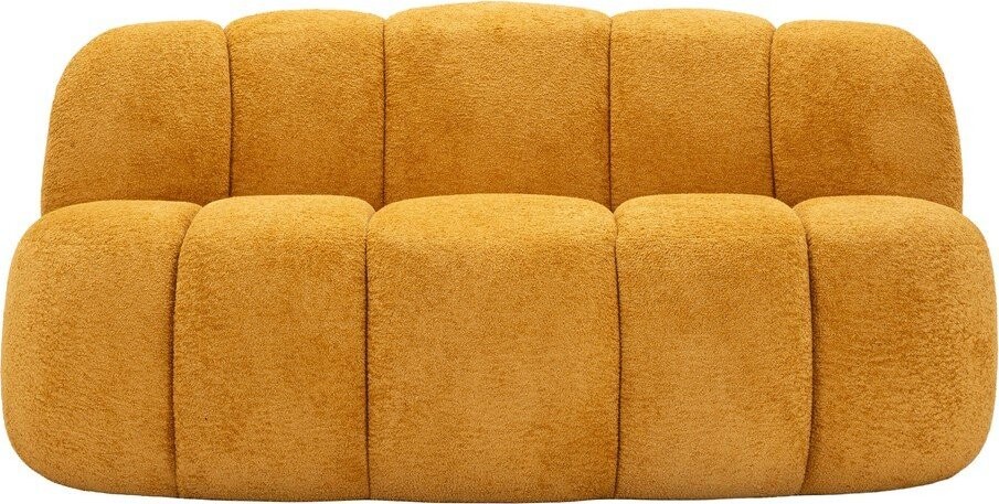 Pohovka z textilie bouclé v hořčicové barvě 145 cm Ball – Mauro Ferretti