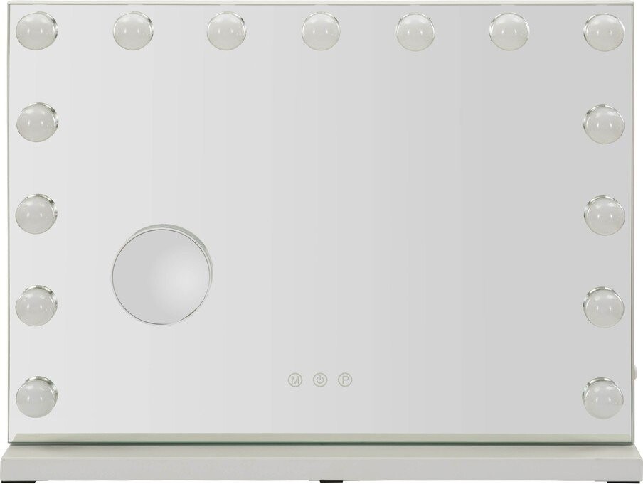 Nástěnné zrcadlo s osvětlením/s poličkou 55x43 cm Hollywood – Mauro Ferretti