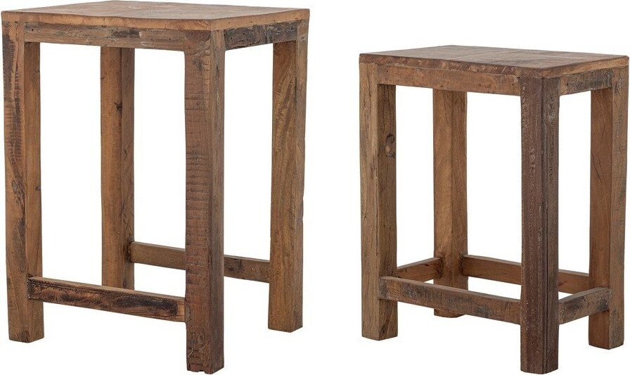 Odkládací stolky v sadě 2 ks z recyklovaného dřeva 40x36 cm Galen – Bloomingville