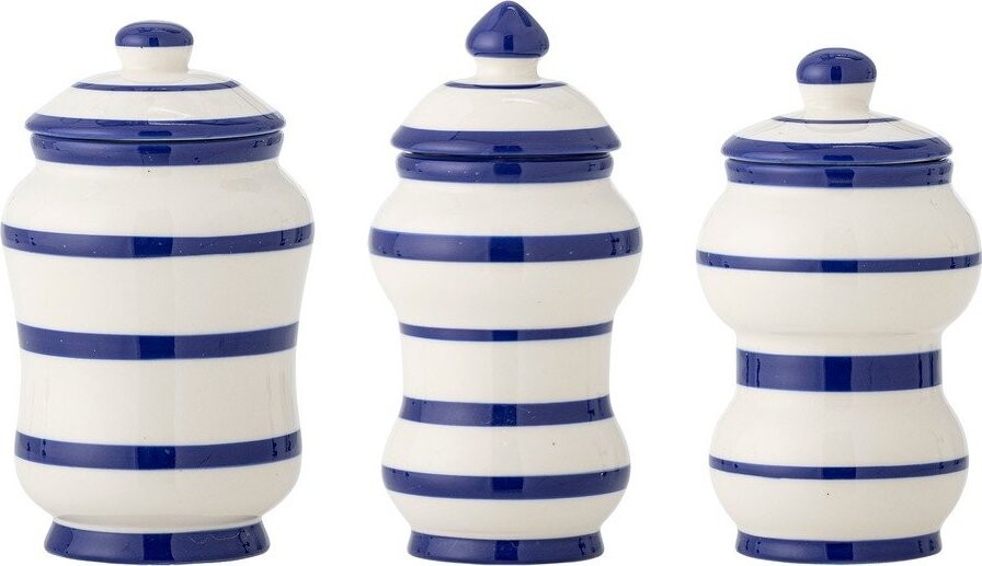 Keramické dózy v sadě 3 ks na potraviny Maynard – Bloomingville