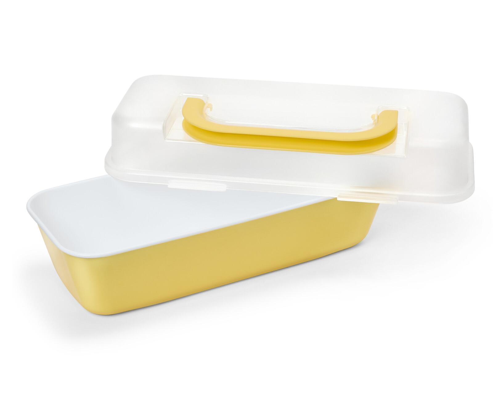 Tchibo - Hranatá forma s přepravním víkem - barva: bílá