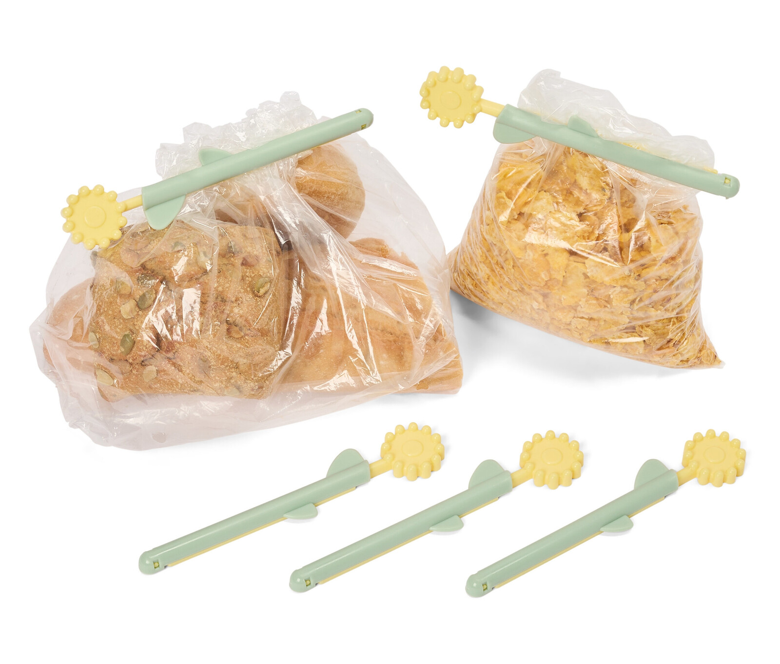 Tchibo - Klipsy pro zachování aroma ve tvaru kytiček - barva: zelená