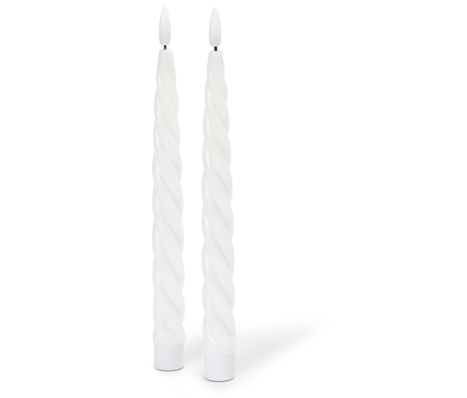 Tchibo - Dlouhé svíčky s LED - barva: bílá