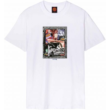Triko Santa Cruz Collage Hand - Bílá - L