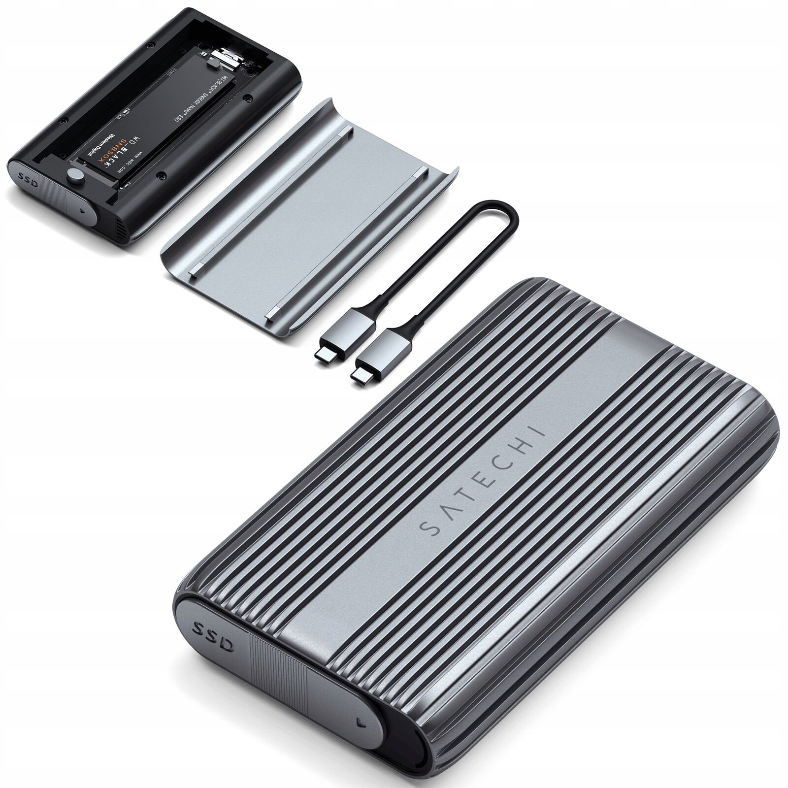 Satechi USB4 NVMe Pro Enclosure – adaptér disku NVMe M.2 Ssd Pouzdro