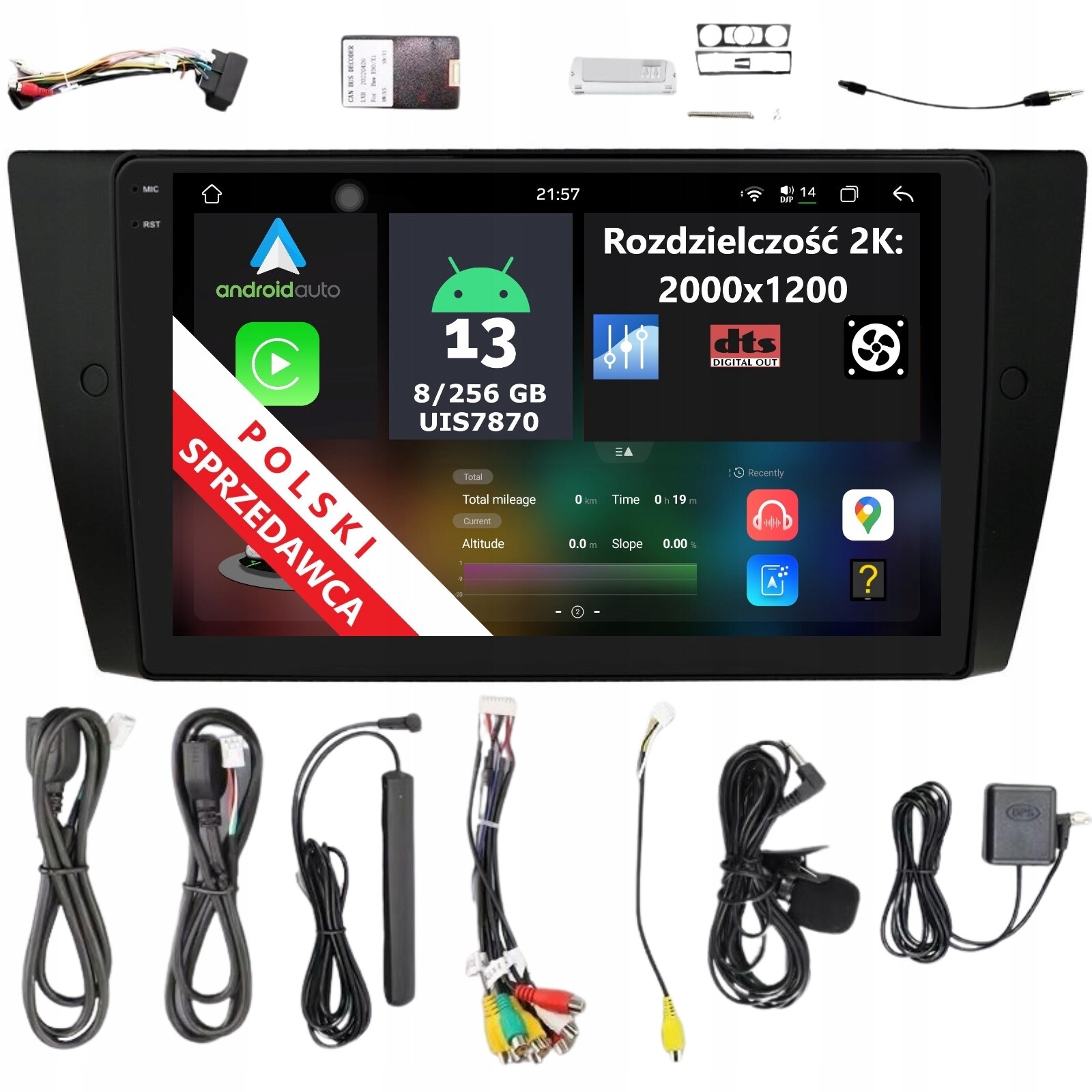 Rádio 2DIN Navigace Android Bmw E90 E91 E92 E93 8/256 Gb Dsp Carplay