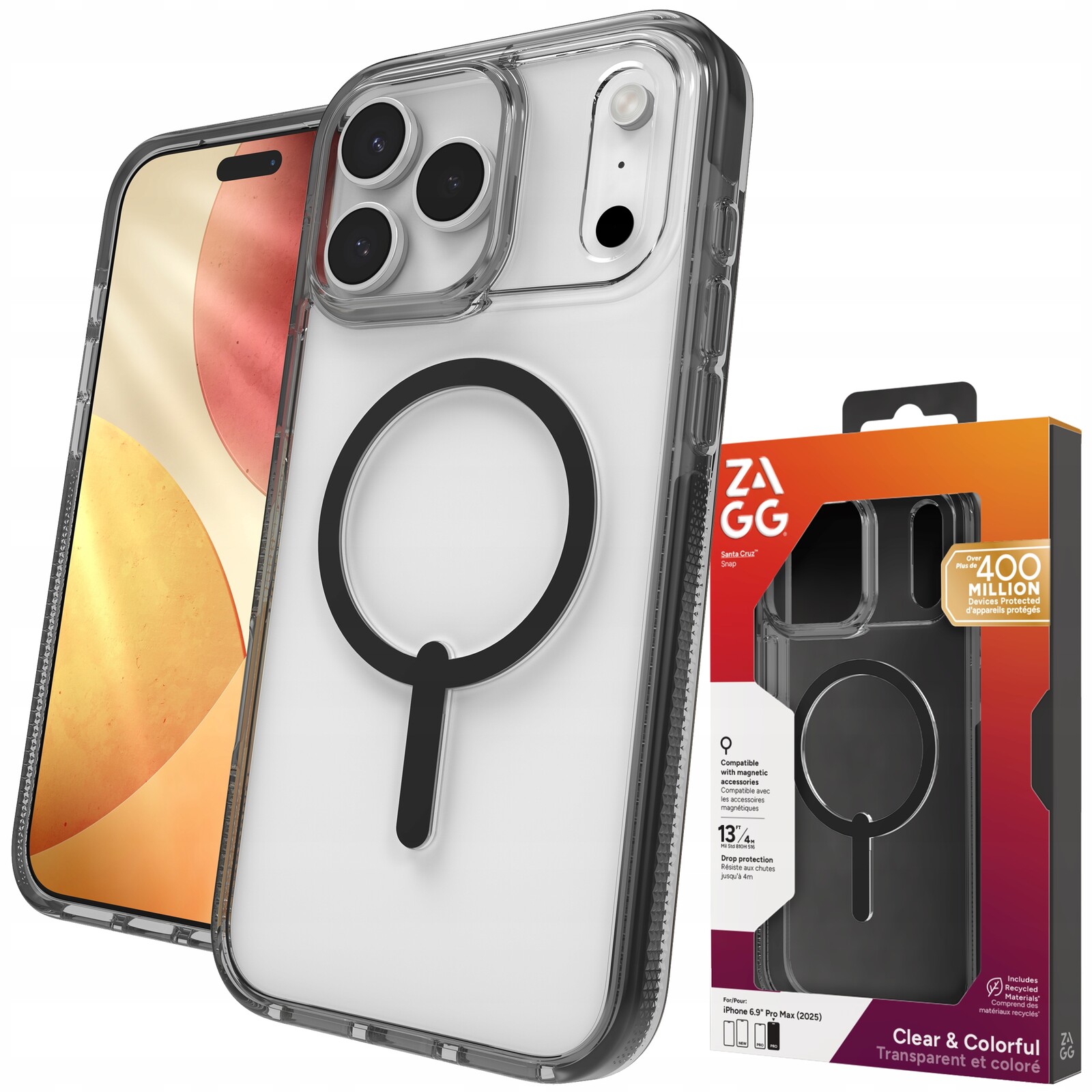 Zagg Santa Cruz Snap Case – Pouzdro s MagSafe pro iPhone 17 Pro Max