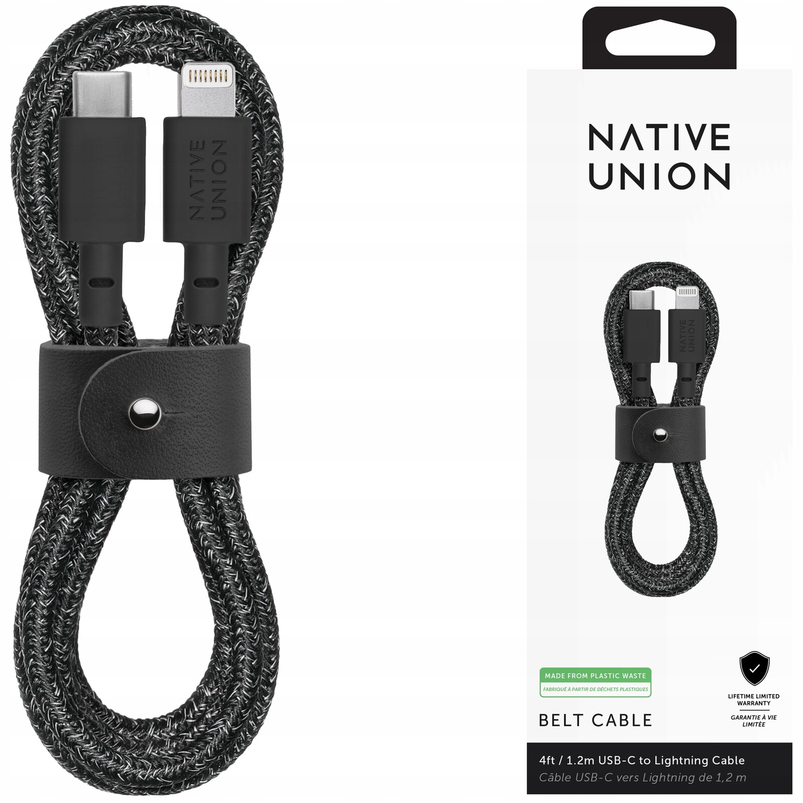 Native Union Belt Cable – kabel Usb-c na Lightning 1.2 m Odolný kabel