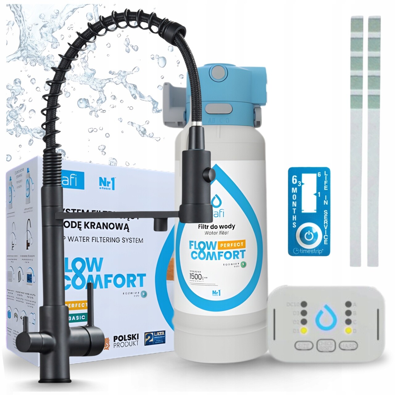 Filtr Pod Dřez Dafi Flow Control A Kuchyňská Baterie Třícestná Černá Pzh