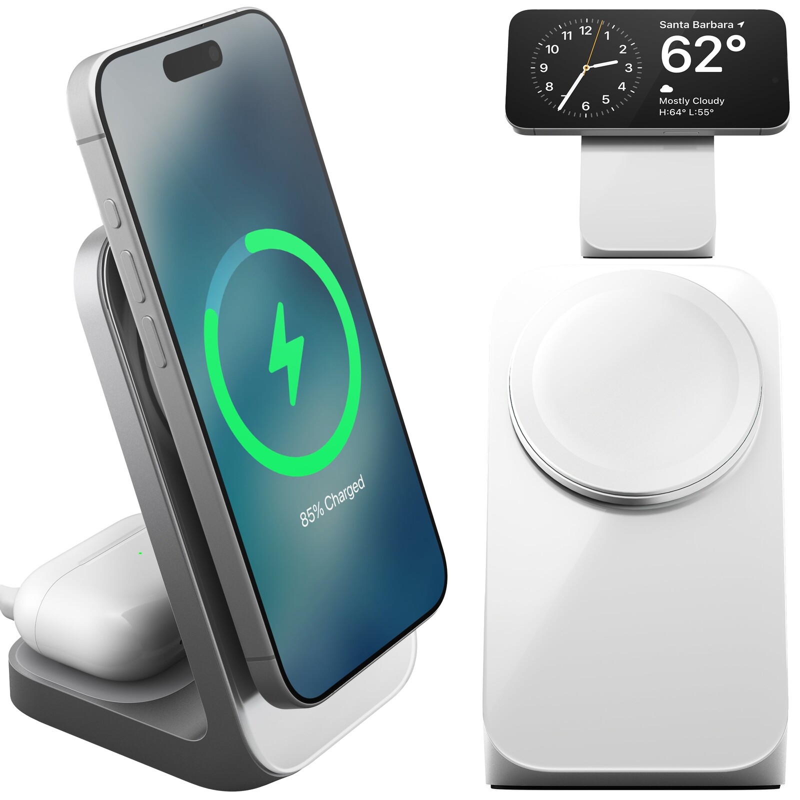 Nomad Stand One – Bezdrátová nabíječka s MagSafe Qi2 25W pro Apple